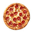 © ahmad musiyam - Delicious Pepperoni Pizza on Black Background for Food and Recipe Concepts