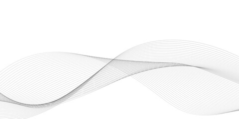 Wall Mural - abstract black wave banner template. wavy line with flowing curves. seamless pattern of continuous w