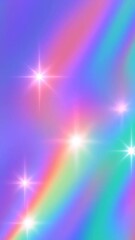 Wall Mural - vibrant holographic background with starbursts, captured from a top-down angle. ideal for video proj