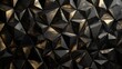 © MR Studio - Black-and-Gold Triangle Pattern – Realistic Metallic Textures, Subtle Sheen, Soft Reflective Shadows, Worn Distressed Surfaces, Geometric Forms