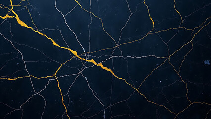 Wall Mural - Black Marble Texture With Subtle Gold Veins