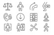 © elena - Balance symbol icons motion proprioception vector posture movement chart node feedback icon