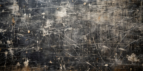 The surface displays numerous scratches and marks, indicating extensive use over time
