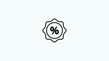 Discount percent tag 3d icon isolated on white background. Shopping tag sign. Special offer sign. Discount coupons symbol. Reduced prices or sale animation. Pink background and greenscreen background