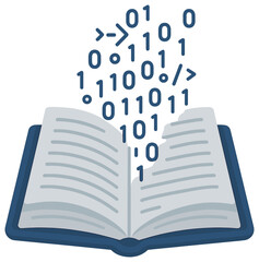 Digital book transformation concept vector for modern reading and technology integration