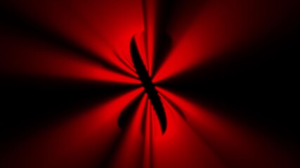 Wall Mural - abstract red glowing starburst with light rays on a dark background