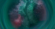 © golubovy - Blur green paint. Sparkling flow. Defocused purple silver color round texture bright glitter fluid spreading on abstract creative background.