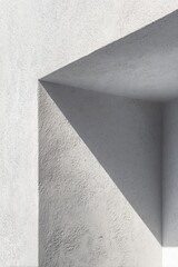 Wall Mural - Modern Architectural Detail of White Close-Up Corner with Shadows