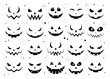 © iconset Icons-Studio - Collection of spooky halloween pumpkin jack o lantern faces for festive decorations and celebrations