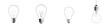 © NoLimitStudio - Classic Light Bulbs: Transparent Design Elements on White