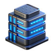 © momotaroy65 - Data Server Icon: A modern server icon. Representing digital infrastructure, data storage, and advanced technology. Designed with a sleek, contemporary aesthetic and soft ambient glow.