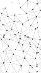 Abstract Network Connections, Digital Art, White Background