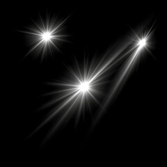 Wall Mural - Bright Star Light Rays, Dark Background