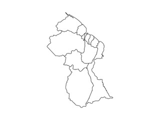Gayana map illustration vector simple map on white background 

