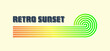 © 32 pixels - Vintage colorful sunset. Various gradient striped sunrise badges in 80s and 90s style. Sun and ocean view, summer vibes, surfing. Design element for print, logo or t-shirt. Vector illustration