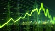 © ali - Rising Energy Costs: Green Electricity Price Graph, Stock Market stock image