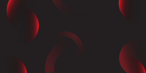 Abstract background of blurred red shapes on dark black suitable for graphic design, Page design inspiration with abstract background.  Dynamic shapes composition. Vector illustration