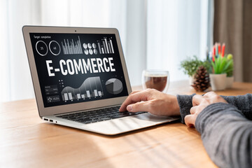 Wall Mural - E-commerce data software provide modish dashboard for sale analysis to the online retail business