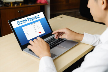 Wall Mural - Online payment platform for modish money transfer on the internet netowrk