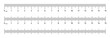 © Yevhenii - Ruler scale with markings and numbers. Size indicators measuring tool. Ruler scale with centimeters and millimeters units. Vector
