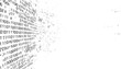 © Towhidul - Abstract pattern of binary code with zeros and ones on a white background
