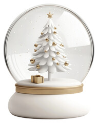 Wall Mural - png white snow globe christmas festival ornament.