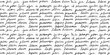 © Ankan - Handwritten Text Seamless Pattern Black Ink on White Background