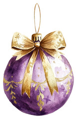 Wall Mural - png illustration watercolor christmas ornament.
