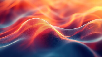 Wall Mural - Abstract Wavy Texture with Red and Orange Hues