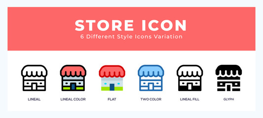 Wall Mural - store set of vector icon. for web. and mobile app