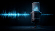 © BestFootageFirst - Studio Microphone with Sound Wave Illustration