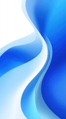 Wall Mural - stunning photo of blue abstract wave background with white background. ai generative.