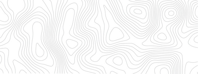 Wall Mural - Modern Geometric Map Design Incorporating Topographical Lines, Sea Maps, and Mounted Area Spaces for a Clean White Background
