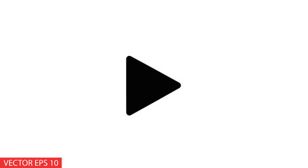 Black Play Button Icon Essential Symbol for Multimedia and User Interface Design