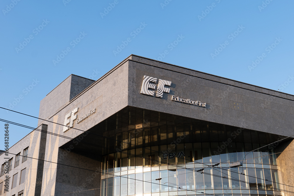 Education First Building Zurich, Switzerland - 21st June 2025: Education First, the headquarter ...