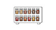 © Muhammad - Illustration of a spice rack with jars of various spices and seasonings on a white background ai generated