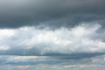 Wall Mural - overcast sky nature background. cloudy weather forecast. gloomy environment. dramatic atmosphere before the rain