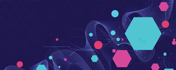 Wall Mural - abstract modern circuit technology and science concept background