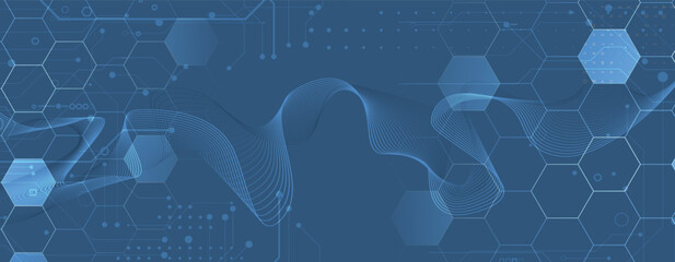 Wall Mural - abstract modern circuit technology and science concept background