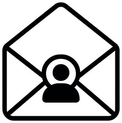 Email icon design vector: simple compose message graphic for web and app ui
