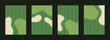 © Vector Archive - Golf course illustrations. Set of flat style vector illustration of golf course with bunkers, putting green and flag. Golf course illustration for golfing poster, landing page, web banner.