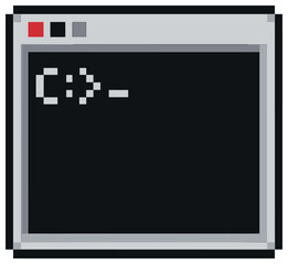 Classic command line interface vector: minimalistic terminal design for tech projects
