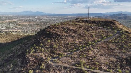Wall Mural - Panoramic view of peak of Tumamoc Hill in Tucson, Arizona