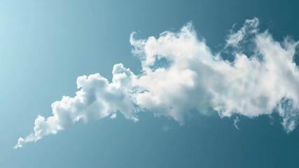 Wall Mural - a plane in flight with smoke emitting from its exhaust, suitable for use in scenes related to aviati
