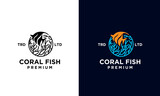coral fish logo design