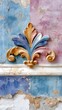 © vanesa - Antique Floral Wallpaper Border Peeling with Water Damage