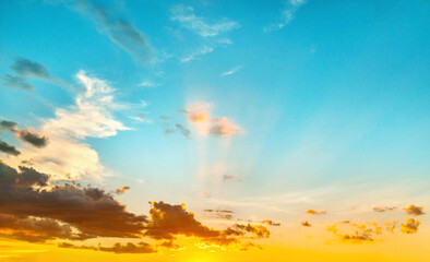 Wall Mural - sky is  beautiful shade of blue with  few clouds scattered throughout