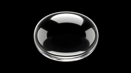 Transparent glass sphere with reflective surface