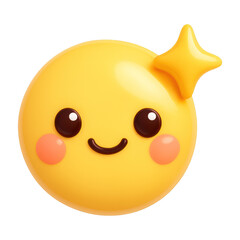 Wall Mural - png cute starry emoji illustration.