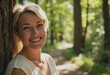 © Aliaksandr Barouski - Local resident smiling near forest trails and park alleys, enjoying nature